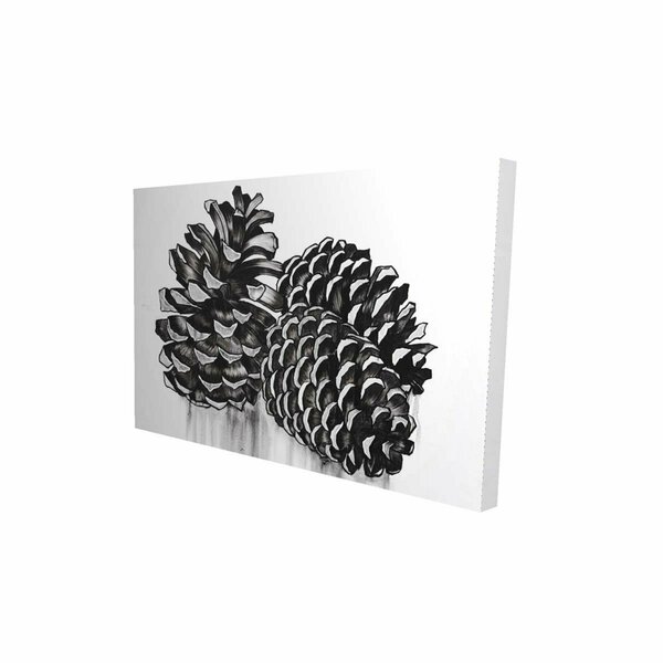 Fondo 12 x 18 in. Three Small Pine Cones-Print on Canvas FO2774316